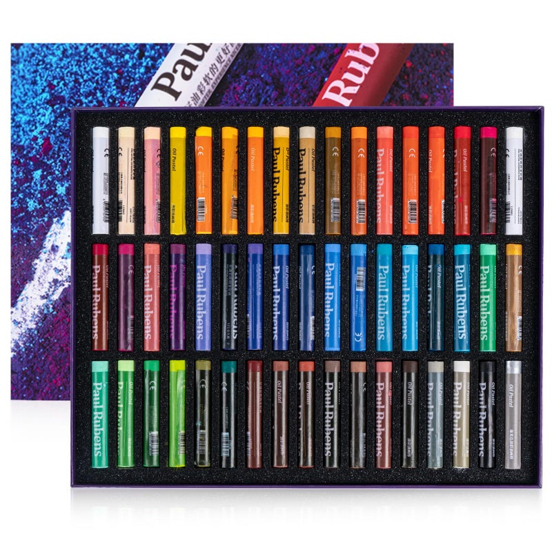 Paul Rubens Oil Pastels, 50 Vibrant Colors Soft Oil Pastels, Oil Pastels for Artists, Students, Oil Pastel Set Ideal for Sketching, Decorative Painting, Making Pictures Like Oil Painting - Image 1